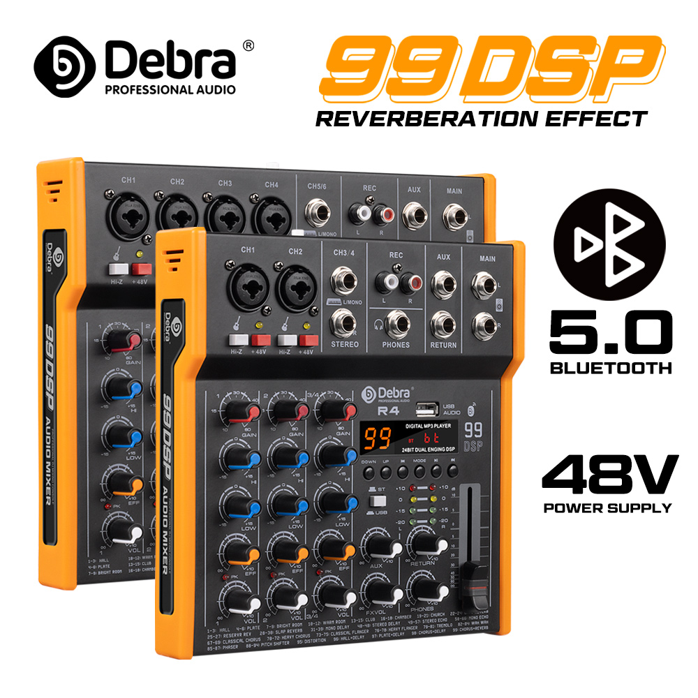 Audio Music Dj - Debra R4/R6 6-Channel Multi-Audio Mixer 99DSP