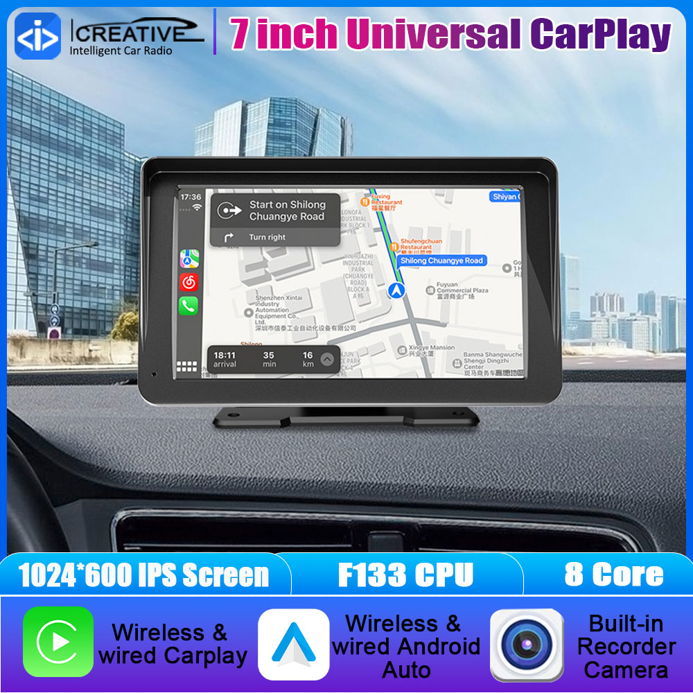 7inch Wireless CarPlay & Andro - Audio Music Image recension och pris