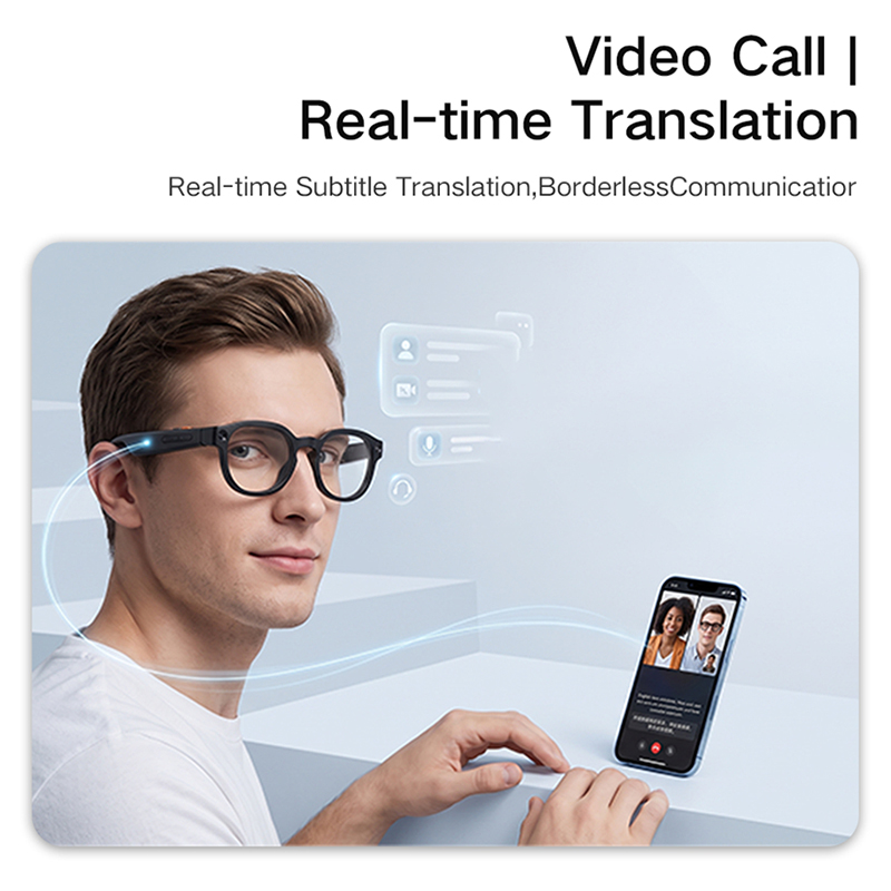 Lenovo G6 Smart Glasses 8MP Ca - Audio Music Image recension och pris